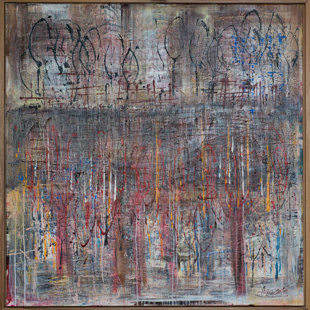 Curtain of soul layers ( acrylic on canvas, 108,5cm/110.5cm)