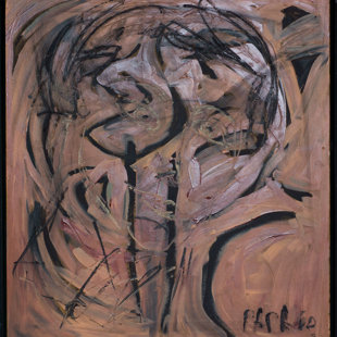 My dad ( acrylic on wood-play, 72/81 cm) privet