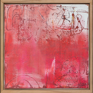 Red rain ( acrylic on canvas, 40/40 cm) 
